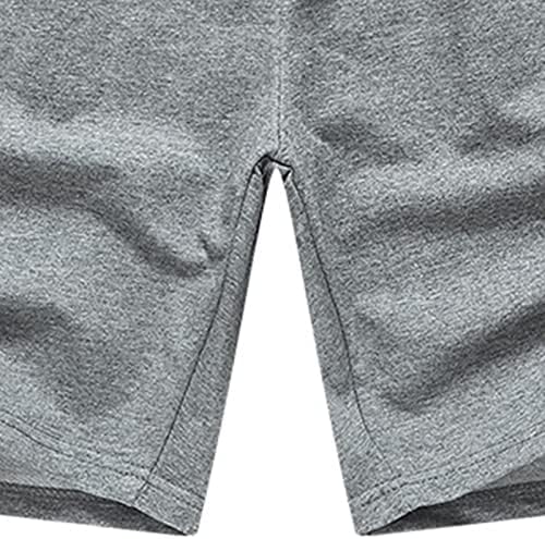 גברים רגועים בכושר משיכה חמש נקודות סרוגים צבע אחיד קצר רגוע בכושר אמצע מכנסיים ספורט מכנסיים קצרים