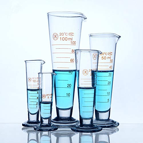 מעבדה מקצועית מדורגת כוס כוס זכוכית כוס חרוטית עם זרבובית מעבדה 250 מל מדידה זכוכית בורו 3.3