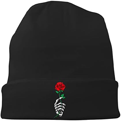 נגי גולגולת אצבע עלה שחור כפה לגברים נשים חורף כובע, רך חם גברים כפת כובע יוניסקס גולגולת כובעים,
