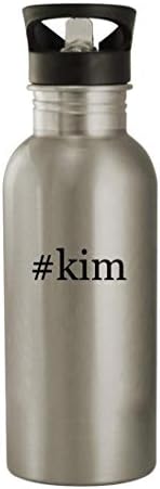 מתנות Knick Knack Kim - בקבוק מים מפלדת אל חלד 20oz, כסף