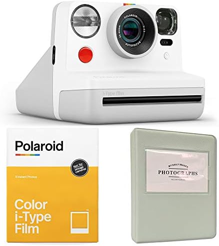 פולארויד עכשיו אני-סוג מצלמה-לבן + פולארויד צבע סרט עבור אני-סוג + אלבום מחזיק 32 תמונות-ערך רב ערכת!
