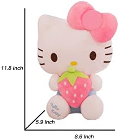 Cfwludit Kawaii Anime Doll Plush צעצועים, צעצועים של בעלי חיים ממולאים מצוירים, כרית חיבוק חתול רך