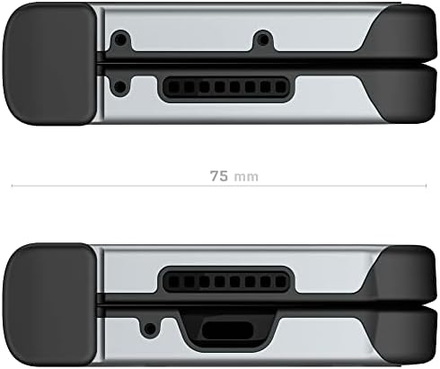 Ghostek Atomic Slim Galaxy z Fold 4 Case Black Back עם פגוש מתכת מאלומיניום מכסף פרימיום מחוספס מחוספס כבד