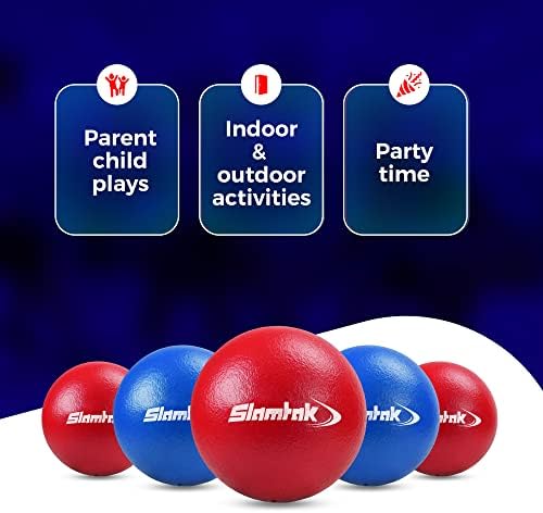 Slamtak - כדורי התחמקות מצופים קצף - למשחקים ותרגילים פנימיים או חיצוניים - רכים ובטוחים - אידיאלי