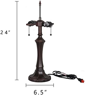 קפולינה טיפאני שולחן מנורת בסיס החלפה, עבור 16-18 סנטימטרים אהיל מוט גובה 24 סנטימטרים ברונזה סיים שרף