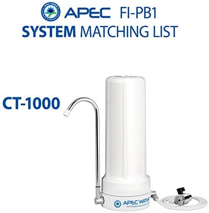 מערכות מים של APEC FI-PB1 CT-1000 משטח שתייה מסנן החלפת מערכת מים, לבן, לבן