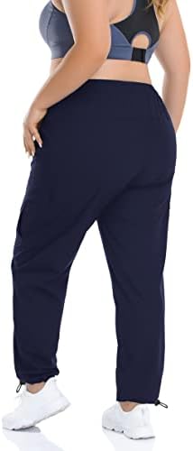 מכנסי טיול פעילים של נשים אפסוקיאן פלוס מכנסי טיול פעילים חיצוניים מכנסי רוכסן מהיר יבש מהיר בכיסי רוכסן