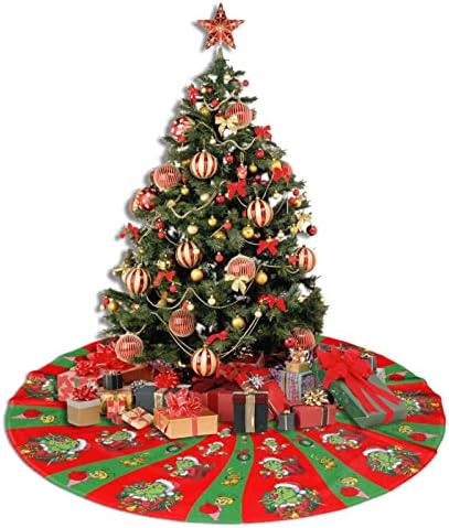 חצאית עץ חג מולד שמח 36 מחצלת עץ גדולה חג המולד סנטה כפרי קישוט לקישוט השנה החדשה של מסיבת חג חגיגית