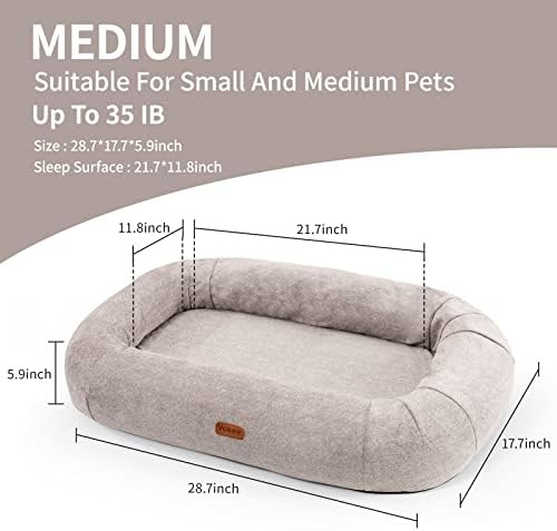 מיטת כלבים יוקיי לכלבים קטנים ובינוניים-מיטת כלבים אורטופדית עם כיסוי עמיד למים, מיטת חיות מחמד בלוסטר עם תחתית