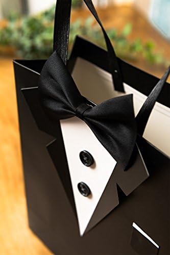 שקיות מתנת טוקסידו שחור קלאסי קריסקי עבור שקיות לטובת חתונת יום הולדת יום הולדת של אב שושבין החתן 10איקס