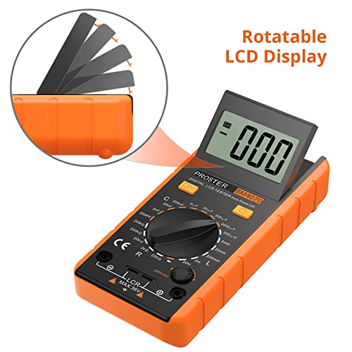 מד פרוסטר LCR LCR LCR בודק מולטימטר עבור השראות עמידות בפני קיבול מד מדידה עם תצוגת טווח יתר של LCD