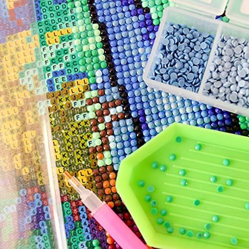 ערכות צביעת יהלומים של סימילן למבוגרים ילדים מקדחה מלאה קריסטל 5D DIY Diamond Gem Art Beads מלאכת