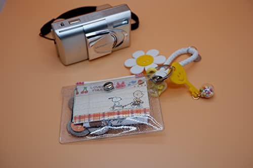 סגנון קוריאני סגנון שקוף נצנצים מחזיק כרטיסי נוצץ נוצרי צילום K-POP רב תכליתי נושא מקשי כסף תמונות תמונות