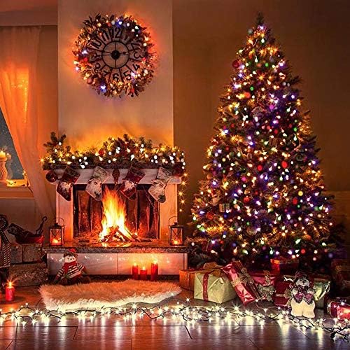 Newurban 12.3 ft 50 LED אורות חג מולד מקורה עמיד למים חיצוניים, 5 ממ אורות מיתרים לחג המולד רב-צבעוניים,