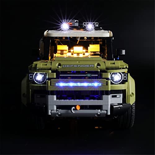 ערכת תאורת LED תאורה ל Lego- 42110 Land-Rover Defender Blokes Blokes Blokes- סט אור LED תואם לדגם LEGO