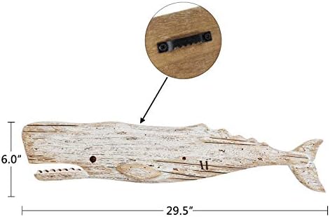 עיצוב אטרקציה עיצוב עץ לוויתן עץ תלוי קישוטים לווייתני עץ לקיר, עיצוב לווייתן ימי כפרי נושא קישוט