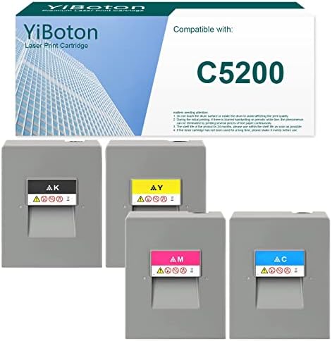 מחסנית טונר מיוצרת מחדש של Yiboton C5200 תואם ל- Ricoh Pro C5200S C5210S מדפסת .828422 828423 828424 828425