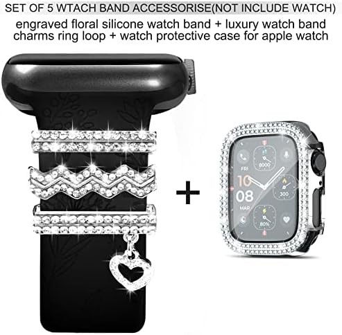 להקת שעון סיליקון רכה אידיאלית עם פס שעון תואם ל- Apple Watch 38/40/41/42/44/45/49 ממ קסמי להקת