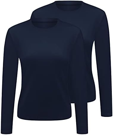 צמרות תרמיות של נשים שרוול ארוך צוות צוואר חולצות תחתונים אולטרה -חמים של נשים למזג אוויר קר