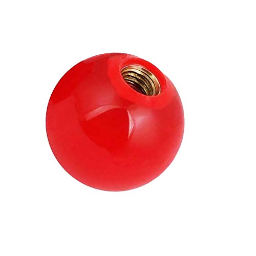 כפתור כדור פנימי 10 ממ חוט חוט חור 40 ממ בקוטר פלסטיק אדום כדור ביקליט כפתור חוט （5 יחידות 10x40 ממ）