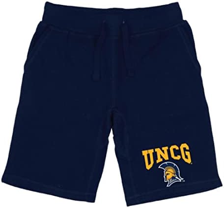 אוניברסיטת UNCG בצפון קרוליינה בגרינסבורו ספרטנים פרימיום פרימיום פליס מכנסיים קצרים הת'ר גריי