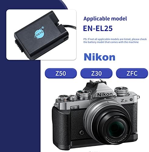 DSTE EH-5 AC AC מתאם כוח EN-EL25 ערכת סוללה דמה תואמת לניקון EN-EL25A, 4241, MH-32, Nikon Z Series Z50 Z 50 Z30