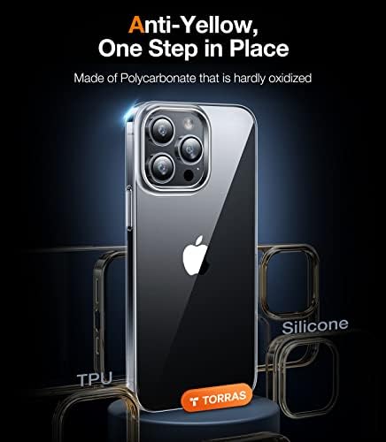 Torras Originfit iPhone 14 Pro Case Slim Fit, Super Slim קל משקל קשיח כיסוי תואם רק ל- iPhone
