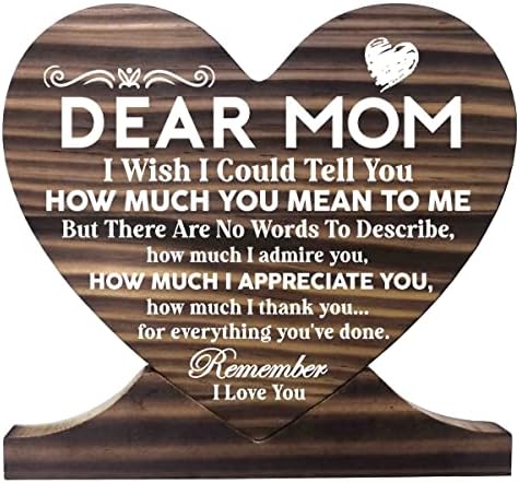 שלט עץ של אמא יקרה, זכור שאני אוהב אותך אמא, לב עץ מתנה לב, שלט עץ לב, רעיון מתנה ייחודי לאמא, לוחית