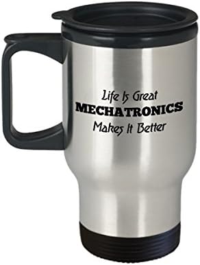 ספל נסיעות קפה מכטרוניקה מיטב מצחיק מהנדס מכונאי ייחודי כוס תה רעיון מושלם החיים הם מכטרוניקה