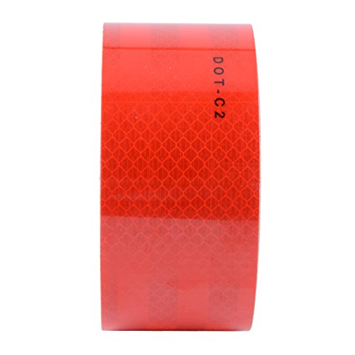 נראות אדומה גבוהה DOT-C2 קלטת רפלקטיבית 2 אינץ 'x 20 רגל אזהרת בטיחות קלטת קלטת אטומה למים דבק