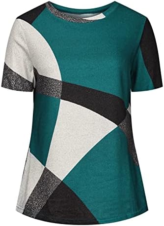צמרות בגודל פלוס לנשים צוואר צוואר הקיץ טוניקה סוודר צבעוני רופף חולצת טי בסיסית מזדמנת