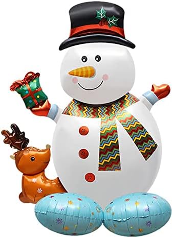 חמישה דומיינים קישוטים מתנפחים לחג המולד חיצוניים בלוני נייר כסף לחג המולד סנטה שלג בלונים בלונים מתנפחים לחג