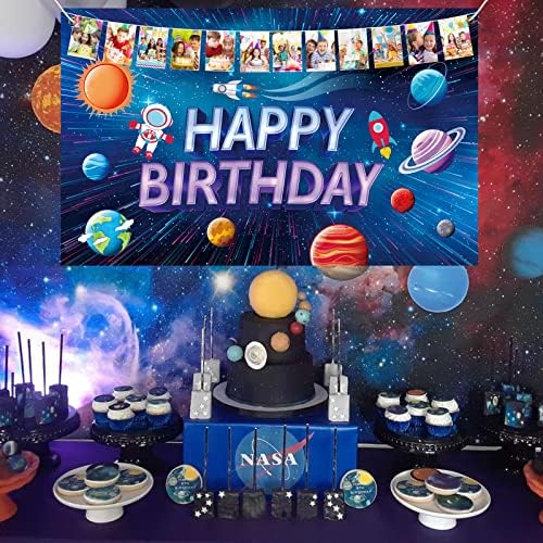 אישית חיצוני חלל נושא מסיבת יום הולדת רקע יקום כוכב מסיבת יום הולדת עוגת שולחן קישוט גלקסי אסטרונומיה