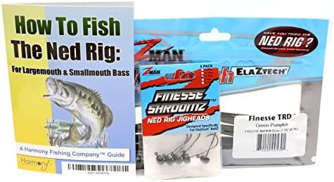 חברת הדייג הרמוניה Ned Rig Kit - Z -Man Finesse T.R.D. 8PK + Finesse Shroomz Jig ראשי 5PK + כיצד לדוג