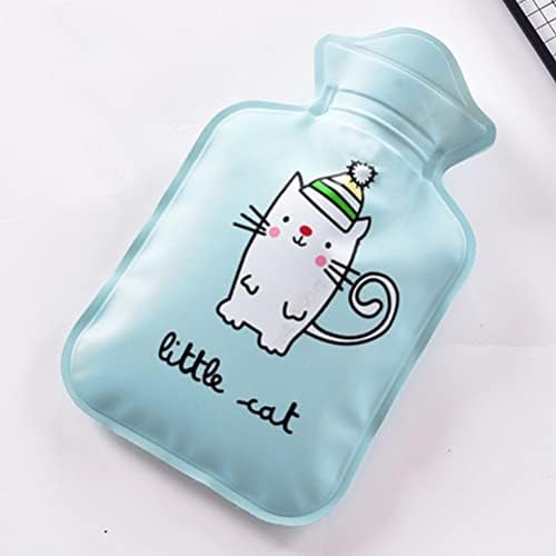 בקבוק מים חמים מודפס חתול חמוד עם כיסוי, בקבוק מים חמים, בקבוק מים חמים, שקית מים חמים לרגליים