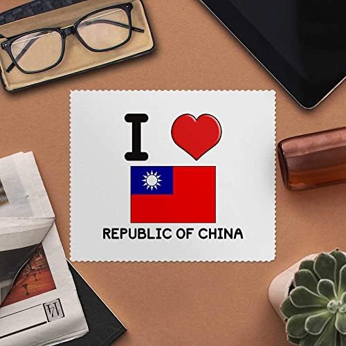 Azeeda 2 x 'אני אוהב את הרפובליקה של סין' עדשות מיקרו -סיביות/משקפיים מטליות ניקוי