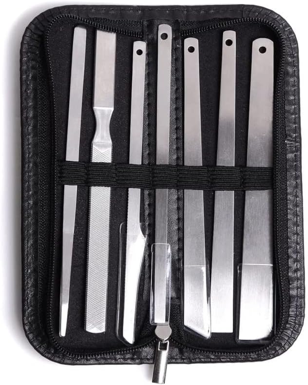 7 PC כלים מגרדים מגרדים מגרדים מגרדים מגרדים מגרדים סכין פדיקור ציפורניים מוגדרת קבצי מסיר עור מתים כלים לטיפול