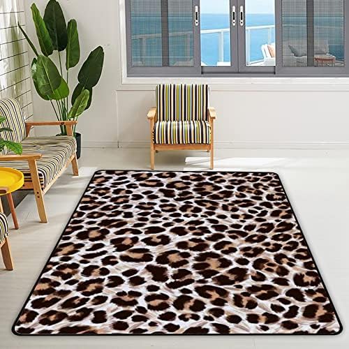 Xollar 80 x 58 בשטיחים גדולים לילדים שטיחים נמר דפוס עור משתלת רכה שטיח פליימת לתינוק לחדר שינה