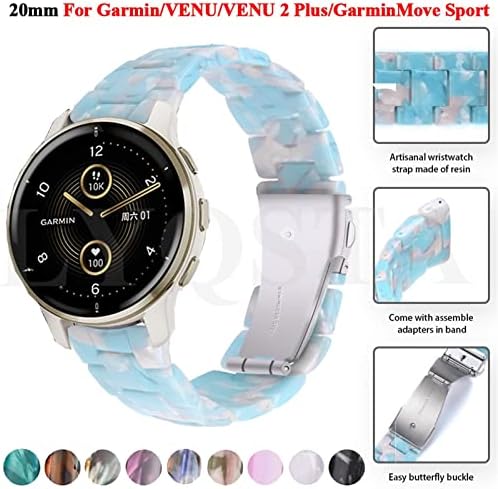 שרף סרדס 20 ממ להקת שעון עבור Garmin Venu 2 מר/Venu2 פלוס Forerunner 645 245 Garminmove Sport Strass