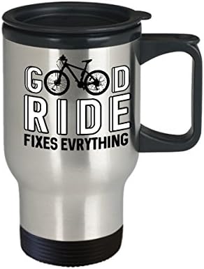 ספל נסיעות אופני הרים רכיבה טובה מתקנת הכל צחיק רכיבה על אופניים נירוסטה 14 גרם כוס לקפה או תה
