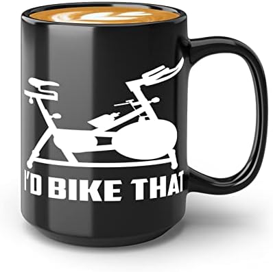 בועת חיבוקים אימון ספל קפה ספל 15 עוז שחור-מבחן 17-אופנוען מצחיק רכיבה על אופניים תחביב