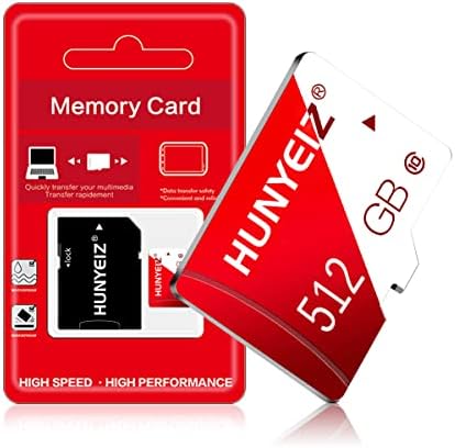 כרטיס זיכרון מיקרו 512 ג ' יגה-בייט למצלמה, זמזום, מצלמת דאש, מצלמת וידיאו, מעקב, סמארטפון