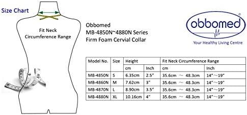 OBBOMED® MB-4850N נעים ומוצק קצף צווארון צווארון- צוואר הקלה מנוחה תמיכה בתמיכה- עטיפות יישור ומייצב