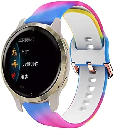 PCGV 18 ממ החלפת סיליקון רצועת רצועת שעונים חכמה עבור Ticwatch C2 עבור Garmin Active S Watch Watch