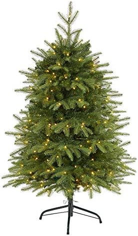 כמעט טבעי 4ft. עץ חג המולד המלאכותי של Vancouver Fir מראה טבעי עם 250 נורות LED ברורות ו 814 ענפים