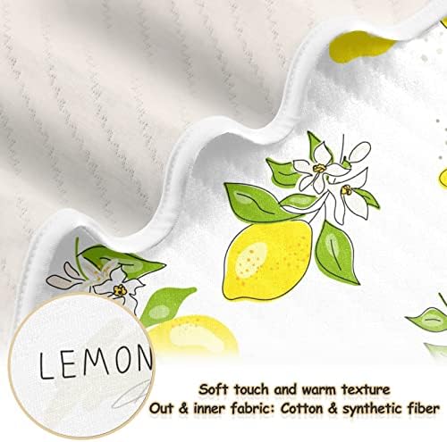שמיכת לימונס צהובה פרחים פרחי כותנה שמיכה לתינוקות, קבלת שמיכה, שמיכה רכה משקל קלה לעריסה, טיולון,