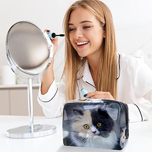 תיק קוסמטי חתול חמוד לנשים ארנק אופנה חמוד תיק איפור אטום למים מרווח נתיבות טאלה מתנות בנות מתנות