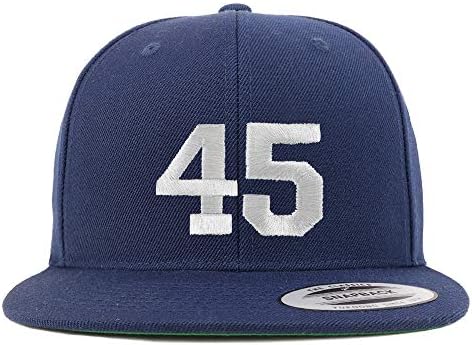 חנות הלבשה אופנתית מספר 45 חוט לבן רקום שטר שטר סנאפבק כובע בייסבול
