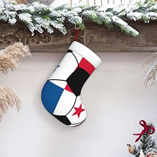 Cutedwarf Panama כדורגל Christma Stockings חג המולד קישוטי עץ גרביים לחג המולד למסיבות חג חג המולד 18 אינץ '