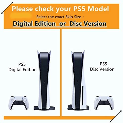 Eclay FXCON עבור מהדורת דיסק של PS5 Skin Disc & Console Edition Digital Console ובקר עורות כיסוי ויניל עוטפים